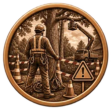 Symbol für den Arbeitsschritt „Wir sichern den Arbeitsbereich“