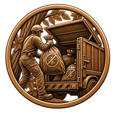 Symbol für den Arbeitsschritt „Wir entsorgen kontrolliert“