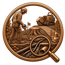 Symbol für den Arbeitsschritt „Wir prüfen Zufahrt und Leitungen“